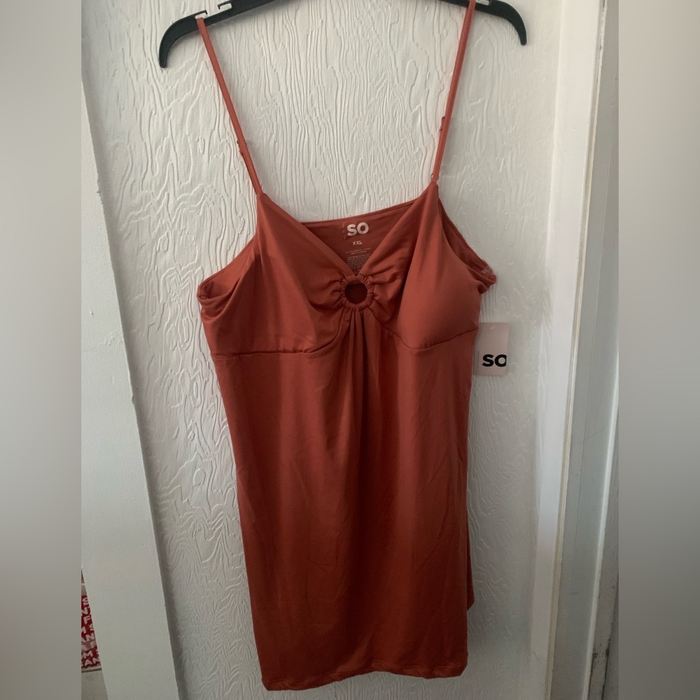 Women’s summer dress with O ring bodice